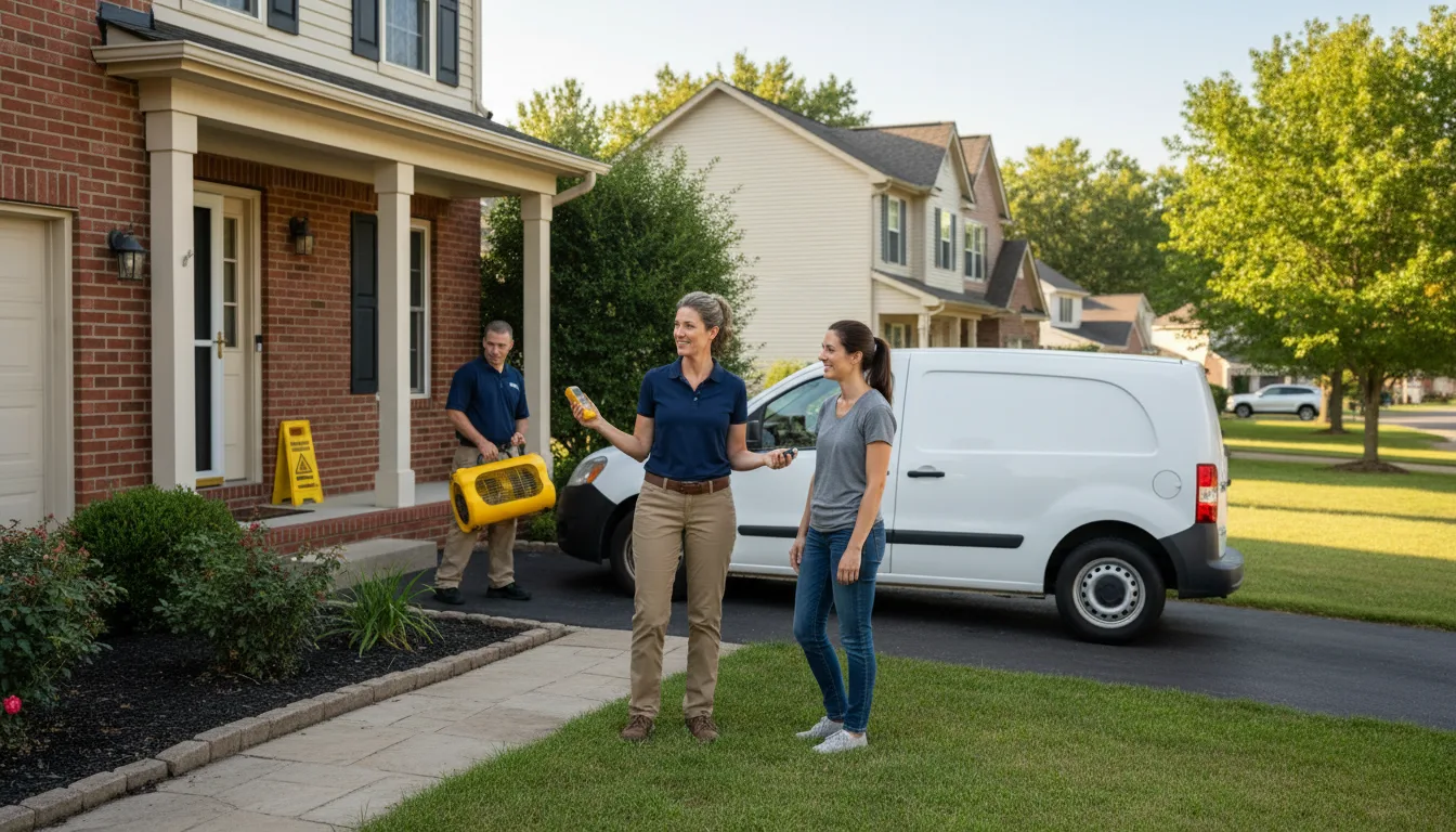 Residential water damage restoration in Friend, NE